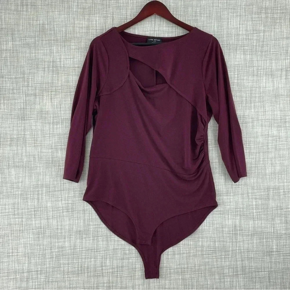 Lane Bryant Womens Size 14/16 maroon bodysuit 1266 - Picture 1 of 7